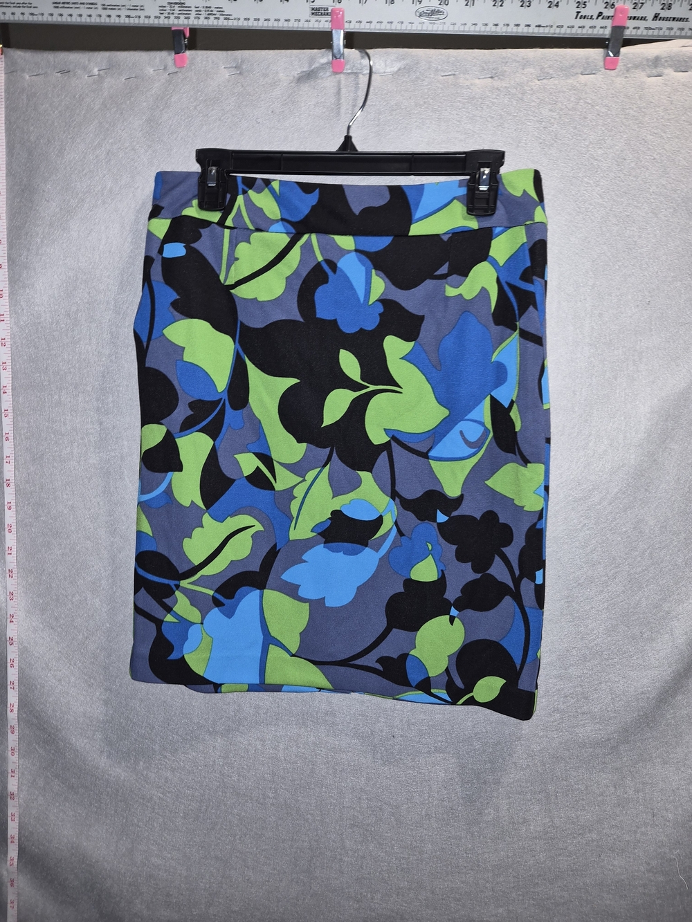 Premise GEO Blue Green Floral Pencil Skirt – Size 8 – NWT